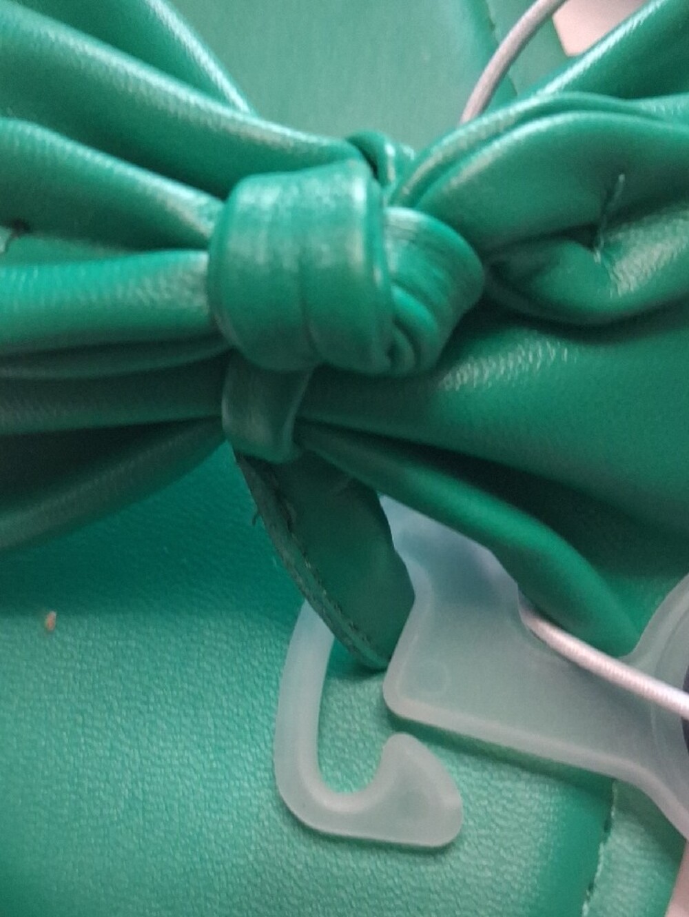 J. Crew Teal Bow Slide Sandals - Picture 3 of 6